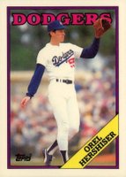 1988 Topps Tiffany #40 Orel Hershiser Baseball Card