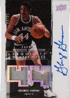 2009 Upper Deck Exquisite Collection Numbers Pieces Autographs #NP-GG George Gervin Basketball Card