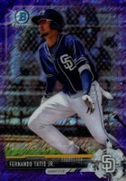 2017 Bowman Chrome Prospects #BCP160 Fernando Tatis Jr. Purple Shimmer Baseball Card