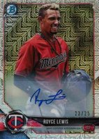 2018 Bowman Mega Box Chrome #BCP93 Royce Lewis Holding Helmet Baseball Card