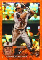 2023 Topps Chrome Logofractor Edition #2 Gunnar Henderson Orange Refractor Baseball Card