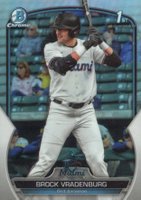 2023 Bowman Draft #BDC44 Brock Vradenburg Chrome-Refractor Baseball Card