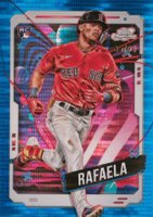 2024 Topps Chrome Cosmic #43 Ceddanne Rafaela Blue Moon Refractor Baseball Card