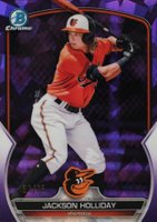 2023 Bowman Sapphire Edition Chrome Prospects #BCP20 Jackson Holliday Purple Baseball Card