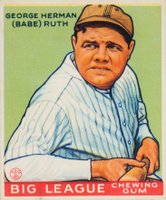 1933 Goudey #181 Babe Ruth Baseball Card