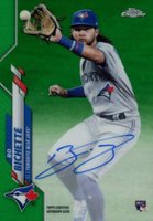2020 Topps Chrome Rookie Autographs #RABBI Bo Bichette Green Refractor Baseball Card