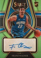 2021 Panini Select Rookie Signatures #RSFWG Franz Wagner Neon Green Basketball Card