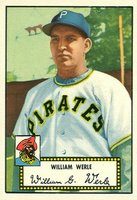 1952 Topps #73b Bill Werle Black Back Baseball Card