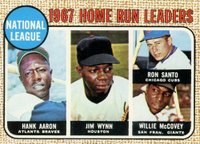 1968 Topps #5 N.L. Home Run Leaders Baseball Card