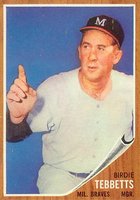1962 Topps #588 Birdie Tebbetts Baseball Card