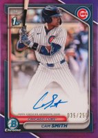 2024 Bowman Draft Chrome Prospect Autographs #CPACS Cam Smith Purple Refractor Baseball Card