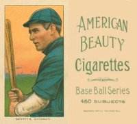 1909 White Borders American Beauty No Frame  #195 Clark Griffith Batting Baseball Card