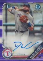 2019 Bowman Draft Chrome Draft Picks Autograph #CDADW Davis Wendzel Purple Refractor Baseball Card
