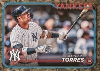 2024 Topps #210 Gleyber Torres Memorial Day Camo Baseball Card