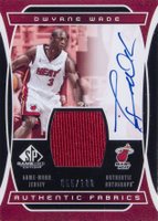 2004 SP Game Used Authentic Fabrics  #AAFDW Dwayne Wade Autograph Basketball Card