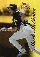 1996 Select Certified #20 Mark McGwire Mirror Gold Baseball Card