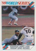 1990 Fleer World Series #11 Rickey Henderson Baseball Card