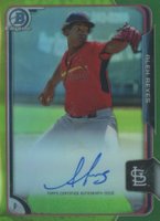 2015 Bowman Chrome Autograph Prospect #AR Alex Reyes Green Refractor Baseball Card