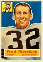 1956 Topps #81 Fred Morrison Football Card