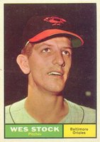 1961 Topps #26 Wes Stock Baseball Card