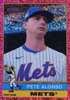 2025 Topps Heritage #374 Pete Alonso Chrome-Pink Sparkle Refractor Baseball Card