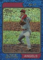2023 Topps Heritage #20 Shohei Ohtani Chrome-Blue Sparkle Refractor Baseball Card
