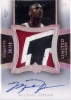 2004 Upper Deck Exquisite Collection Limited Logos Autograph Patch #LL-MJ Michael Jordan Basketball Card
