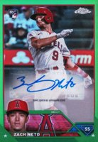2023 Topps Chrome Update Autograph #ACZN Zach Neto Green Baseball Card