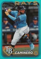 2024 Topps #628 Junior Caminero Aqua Baseball Card