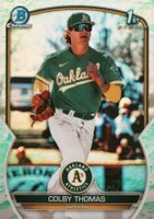 2023 Bowman Chrome Prospects #BCP32 Colby Thomas Lunar Glow Refractor Baseball Card