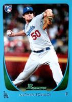 2011 Bowman Draft #79 Nathan Eovaldi Blue Baseball Card