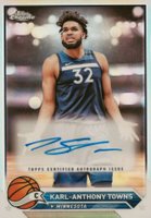 2023 Topps Chrome Topps Chrome Autographs #CGKAT Karl-Anthony Towns Refractor Basketball Card