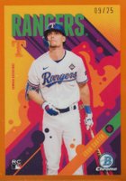 2024 Bowman Chrome Bowman Ascensions #BA24 Evan Carter Orange Refractor Baseball Card