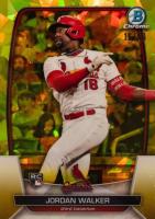 2023 Bowman Chrome Sapphire Edition #18 Jordan Walker Yellow Baseball Card