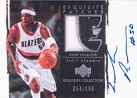 2003 Upper Deck Exquisite Collection Autograph Patches #AP-ZR Zach Randolph Basketball Card