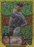 2023 Topps Chrome Update #USC199 Bobby Miller Yellow Mini Diamond Refractor Baseball Card
