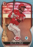 2023 Bowman 1st Edition #BPPF65 Elly de La Cruz Sky Blue Foil Baseball Card