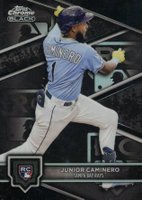 2024 Topps Chrome Black #78 Junior Caminero Variation Baseball Card