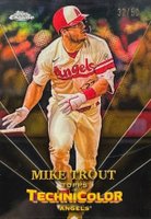2023 Topps Chrome Topps in Technicolor #TT1 Mike Trout Gold Baseball Card