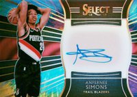 2018 Panini Select Rookie Signatures #ASM Anfernee Simons Tie-Dye Prizm Basketball Card