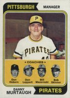 1974 Topps #489 Pirates Mgr./Coaches Baseball Card