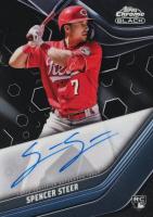 2023 Topps Chrome Black Autograph #SST Spencer Steer Baseball Card