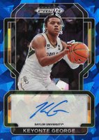 2022 Panini Prizm Draft Picks Freshman Signatures #FSKEY Keyonte George Blue Ice Prizm Basketball Card