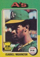 1975 Topps Mini #647 Claudell Washington Baseball Card