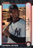 1999 Bowman Chrome International #290 Derek Jeter Refractor Baseball Card