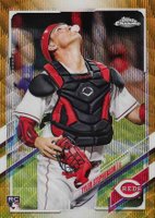 2021 Topps Chrome #111 Tyler Stephenson Gold Wave Refractor Baseball Card