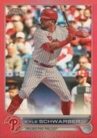 2022 Topps Chrome Update #USC121 Kyle Schwarber Red Refractor Baseball Card