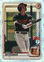 2020 Bowman 1st Edition #BFE50 Adley Rutschman Sky Blue Foil Baseball Card