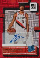 2022 Panini Donruss #207 Shaedon Sharpe Rated Rookie Signature-Red Choice Basketball Card
