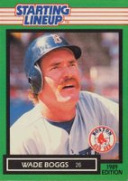 1989 Kenner Starting Lineup # Wade Boggs Baseball Card